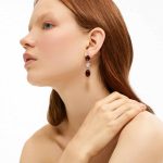 Women's Colorful Oval Stone Dangle Earrings