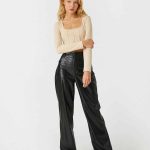 Long Sleeve T-Shirt Crop Square Collar - Image 2