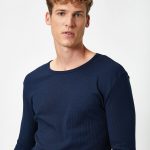Cotton Crew Neck Long Sleeve T-Shirt - Image 2