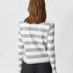 Half Turtleneck Corduroy Long Sleeved T-Shirt - Image 4
