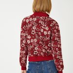 Jacquard Floral Sweater Half Zipper - Image 4