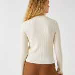 Knitted Detailed Sweater Cream - Image 4