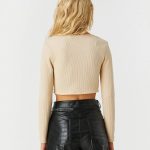 Long Sleeve T-Shirt Crop Square Collar - Image 4