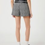 Short Skirt Double Belt Detailed Wide Pleated - Image 4