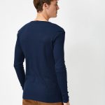 Cotton Crew Neck Long Sleeve T-Shirt - Image 4